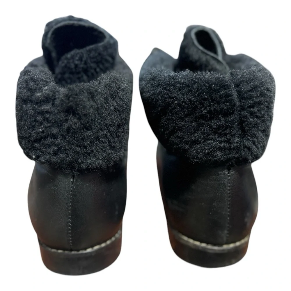 Black Leather Lace-Up Winter & Rain Boots Designed in Australia